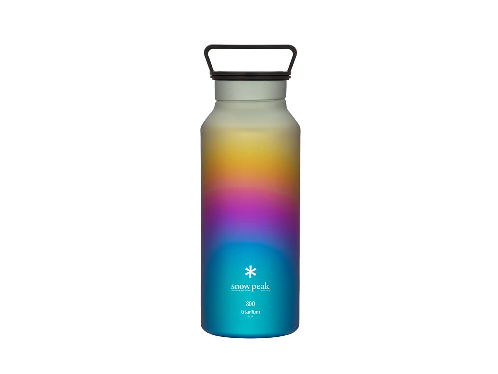 Snow Peak Titanium Aurora Bottle, Durable, Lightweight, Camping, Hiking, Backpacking Water Bottle, Pink, 800ml