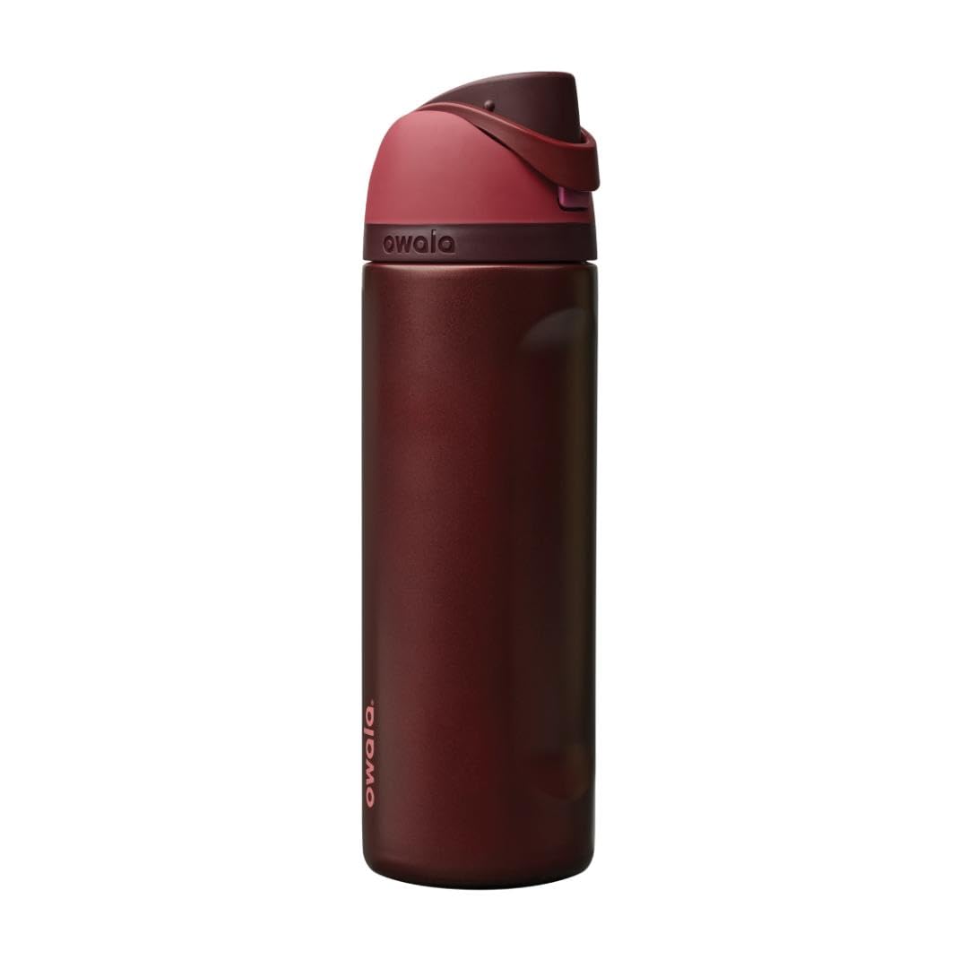 Owala FreeSip Insulated Stainless Steel Water Bottle with Straw for Sports, Travel, and School BPA-Free Sports Water Bottle, 32 oz, Boneyard (Pack of 6)