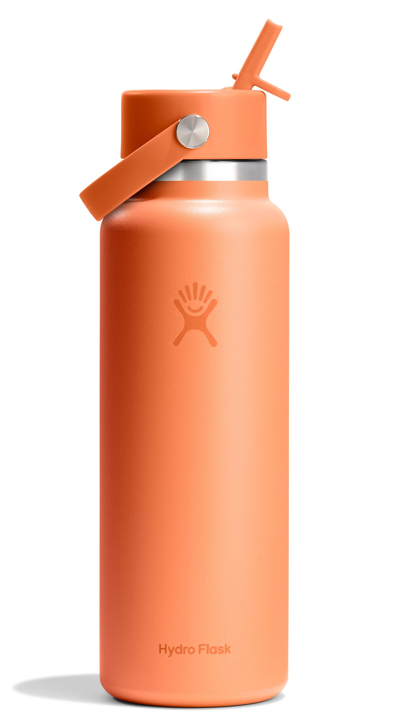 Hydro Flask Water Bottle - Insulated Stainless Steel - Wide Straw Lid, Non Spill, Leakproof in 40 Oz Indigo Blue