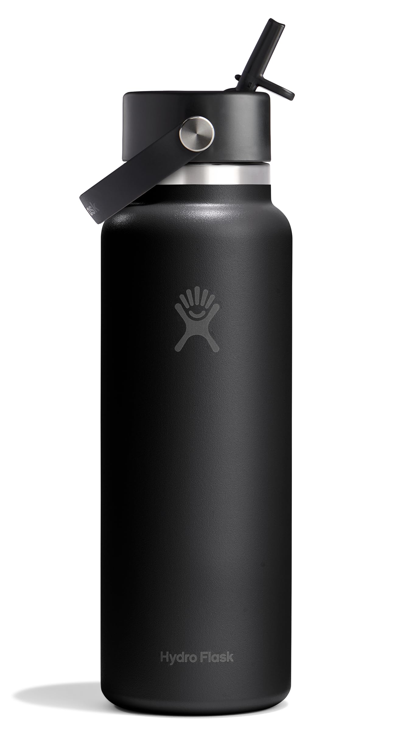 Hydro Flask Water Bottle - Insulated Stainless Steel - Wide Straw Lid, Non Spill, Leakproof in 40 Oz Indigo Blue