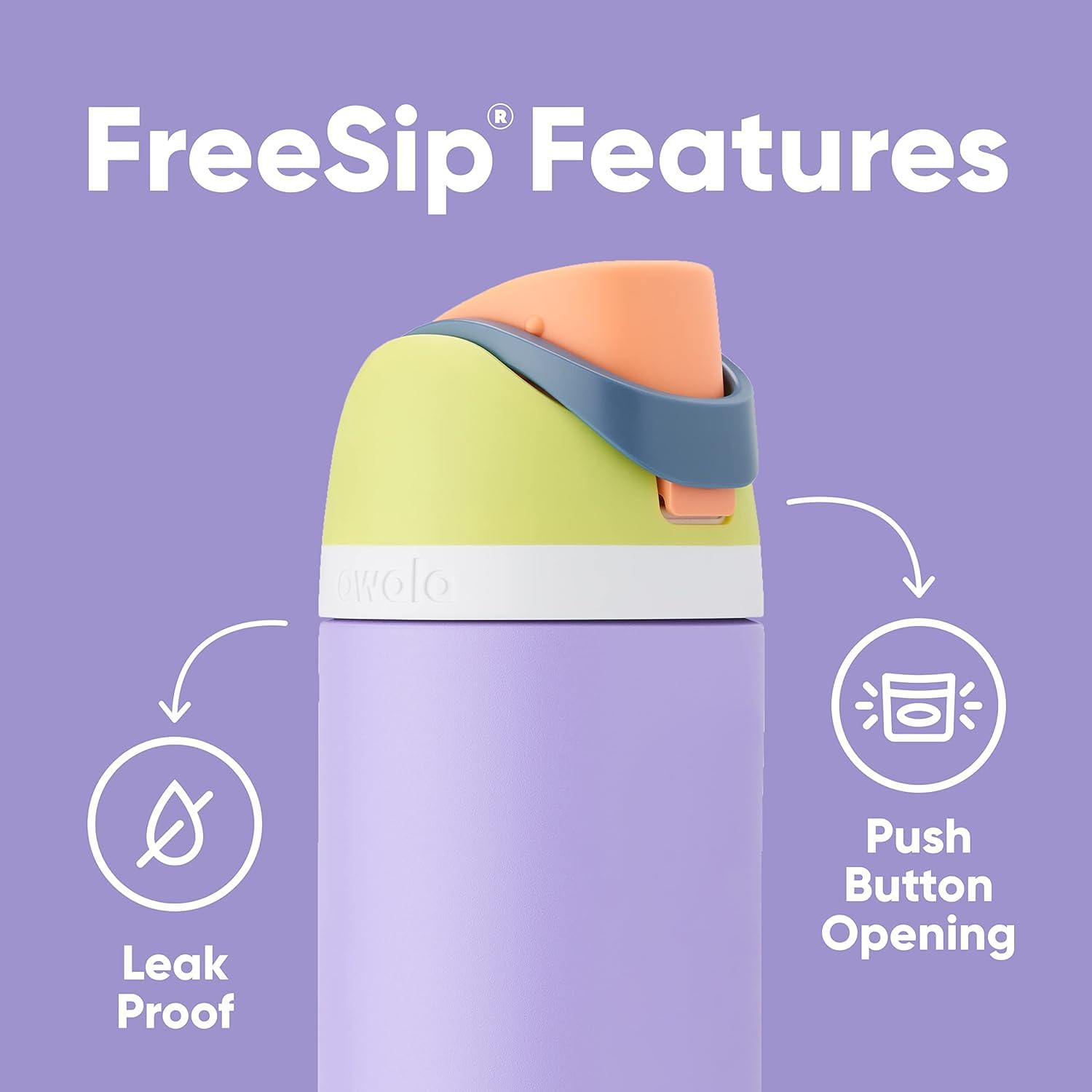 Owala FreeSip Insulated Stainless Steel Water Bottle with Straw for Sports, Travel, and School BPA-Free Sports Water Bottle, 32 oz, Boneyard (Pack of 6)