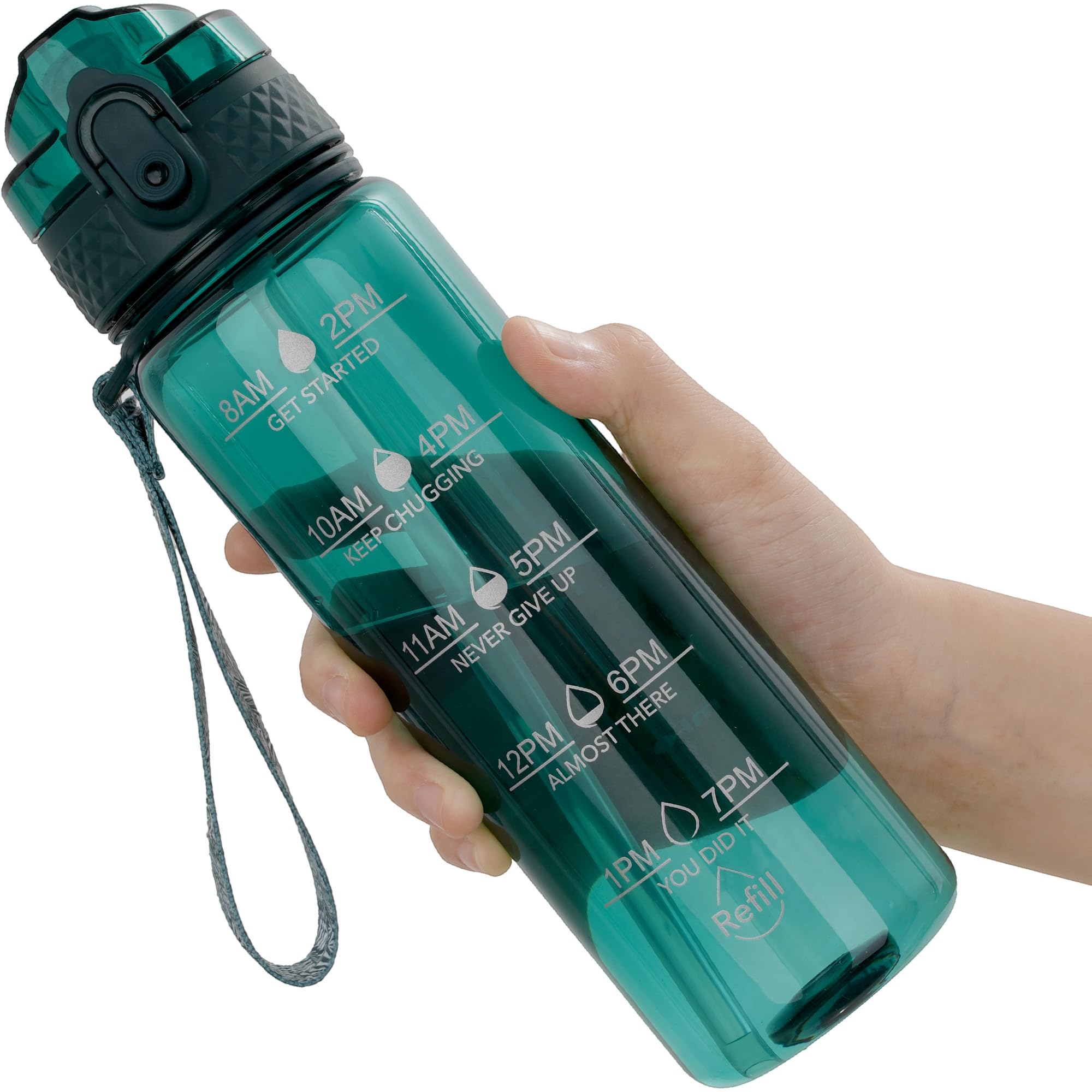 OLDLEY 12oz Kids Motivational Water Bottle, Silicone Straw, Leak-Proof Tritan BPA-Free, Reusable for School Girls & Boys, Clear